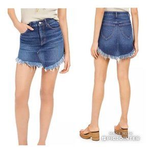 Free People Bailey Solid Denim Mini Skirt 25 NWT